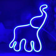 Masaüstü Küçük Fil Neon LED Aydınlatma Işıklı Tablo