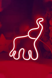 Masaüstü Küçük Fil Neon LED Aydınlatma Işıklı Tablo