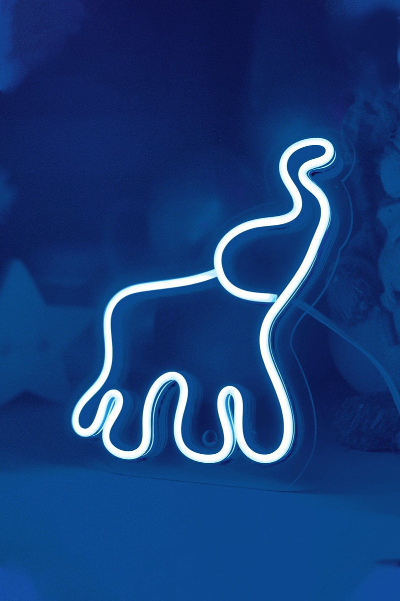 Masaüstü Küçük Fil Neon LED Aydınlatma Işıklı Tablo