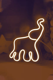 Masaüstü Küçük Fil Neon Led Işıklı Tablo Bonvagon