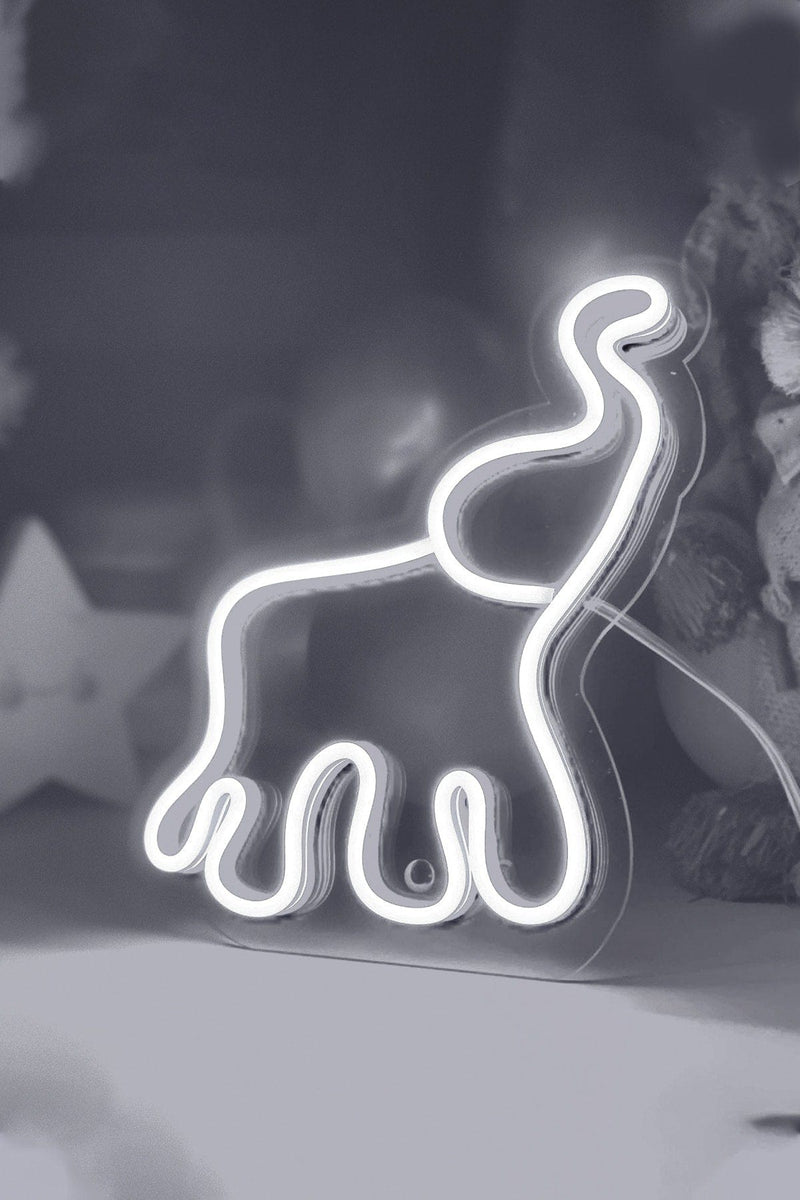 Masaüstü Küçük Fil Neon Led Işıklı Tablo Bonvagon