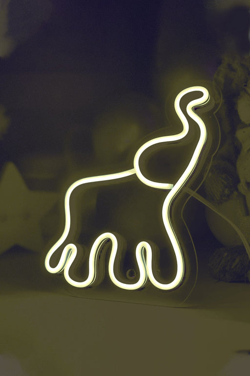 Masaüstü Küçük Fil Neon Led Işıklı Tablo Bonvagon