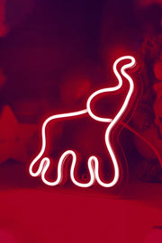 Masaüstü Küçük Fil Neon Led Işıklı Tablo Bonvagon