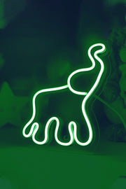 Masaüstü Küçük Fil Neon Led Işıklı Tablo Bonvagon