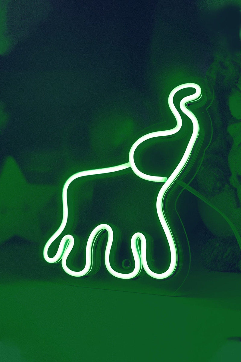 Masaüstü Küçük Fil Neon Led Işıklı Tablo Bonvagon