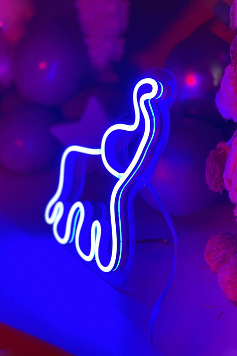 Masaüstü Küçük Fil Neon Led Işıklı Tablo Bonvagon