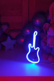 Masaüstü Küçük Gitar Neon LED Aydınlatma Işıklı Tablo