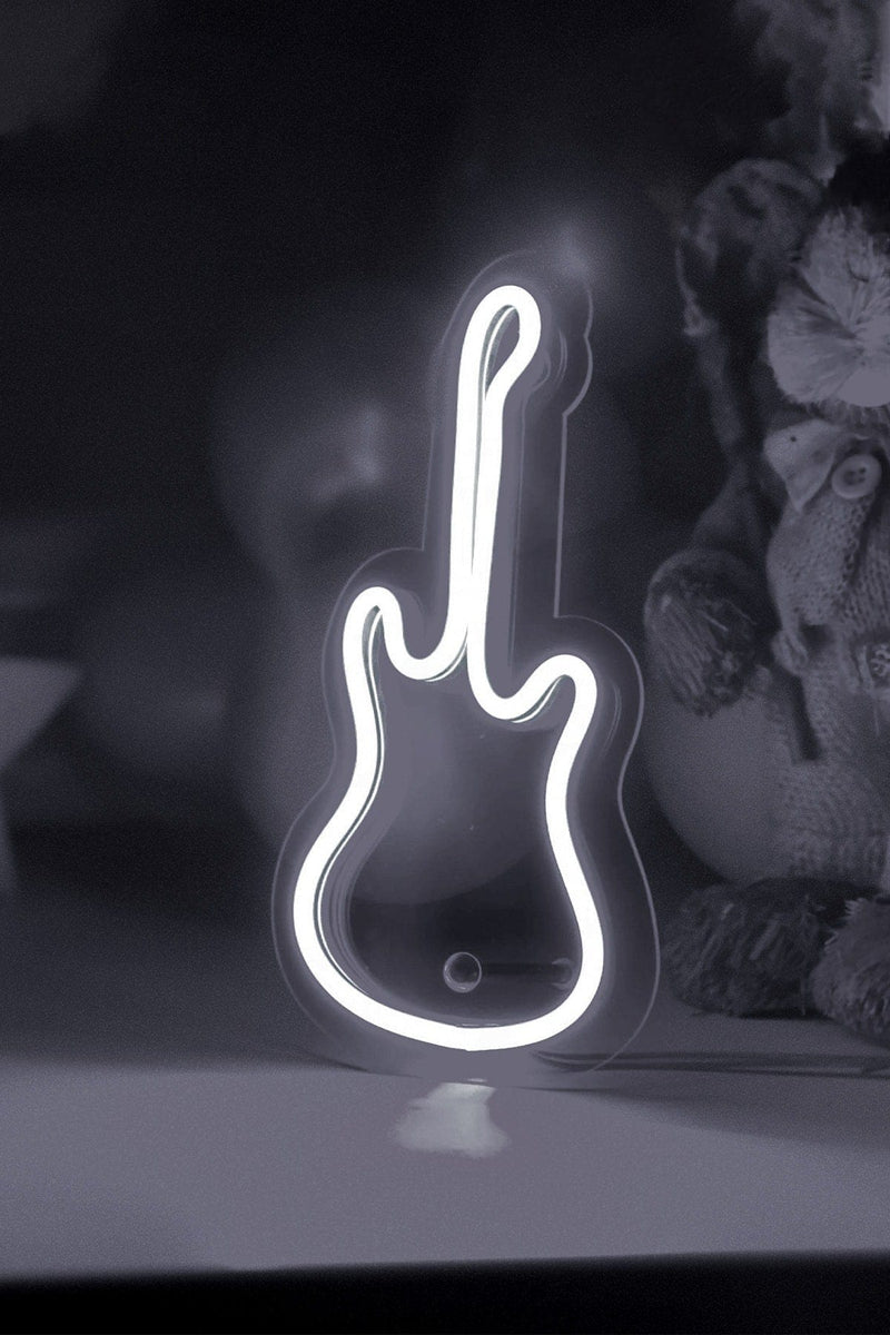 Masaüstü Küçük Gitar Neon LED Aydınlatma Işıklı Tablo
