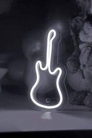 Masaüstü Küçük Gitar Neon Led Işıklı Tablo Bonvagon