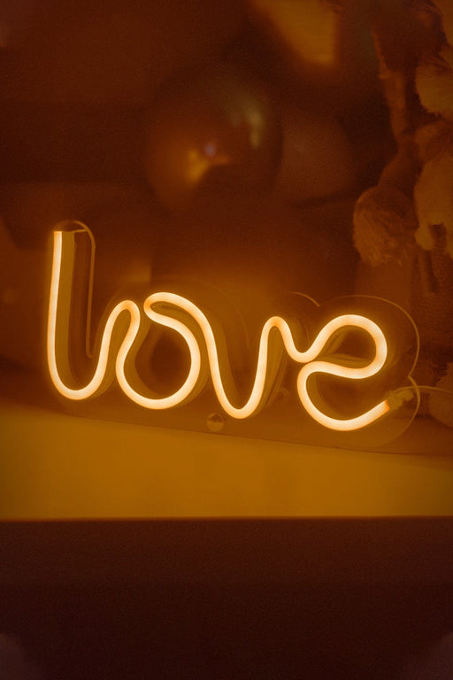 Masaüstü LOVE Neon LED Aydınlatma Işıklı Tablo
