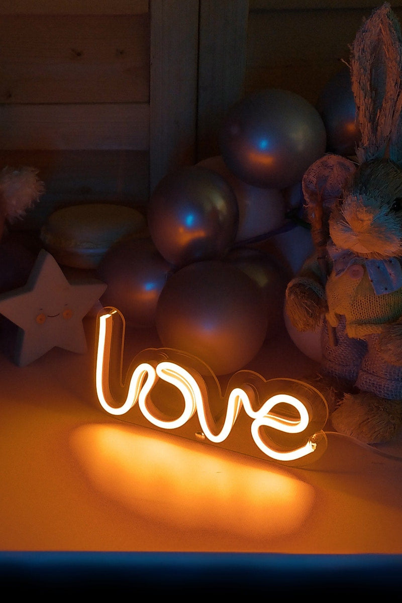 Masaüstü LOVE Neon LED Aydınlatma Işıklı Tablo