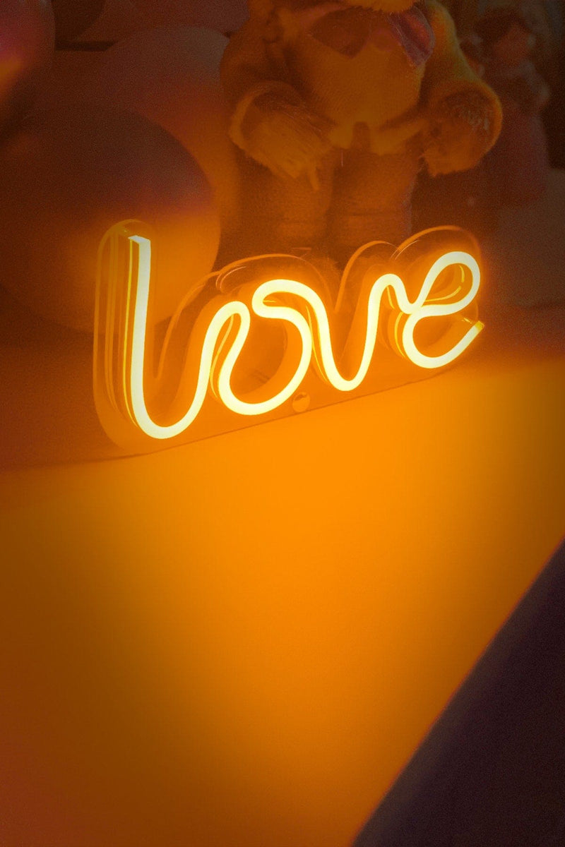 Masaüstü LOVE Neon LED Aydınlatma Işıklı Tablo