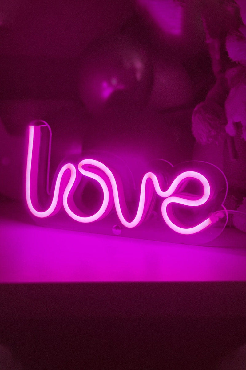 Masaüstü LOVE Neon LED Aydınlatma Işıklı Tablo