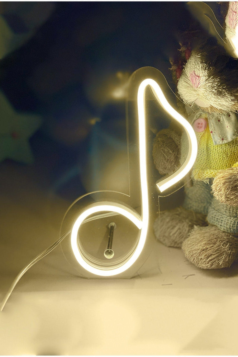 Masaüstü Müzik Notası Neon Led Işıklı Tablo Bonvagon