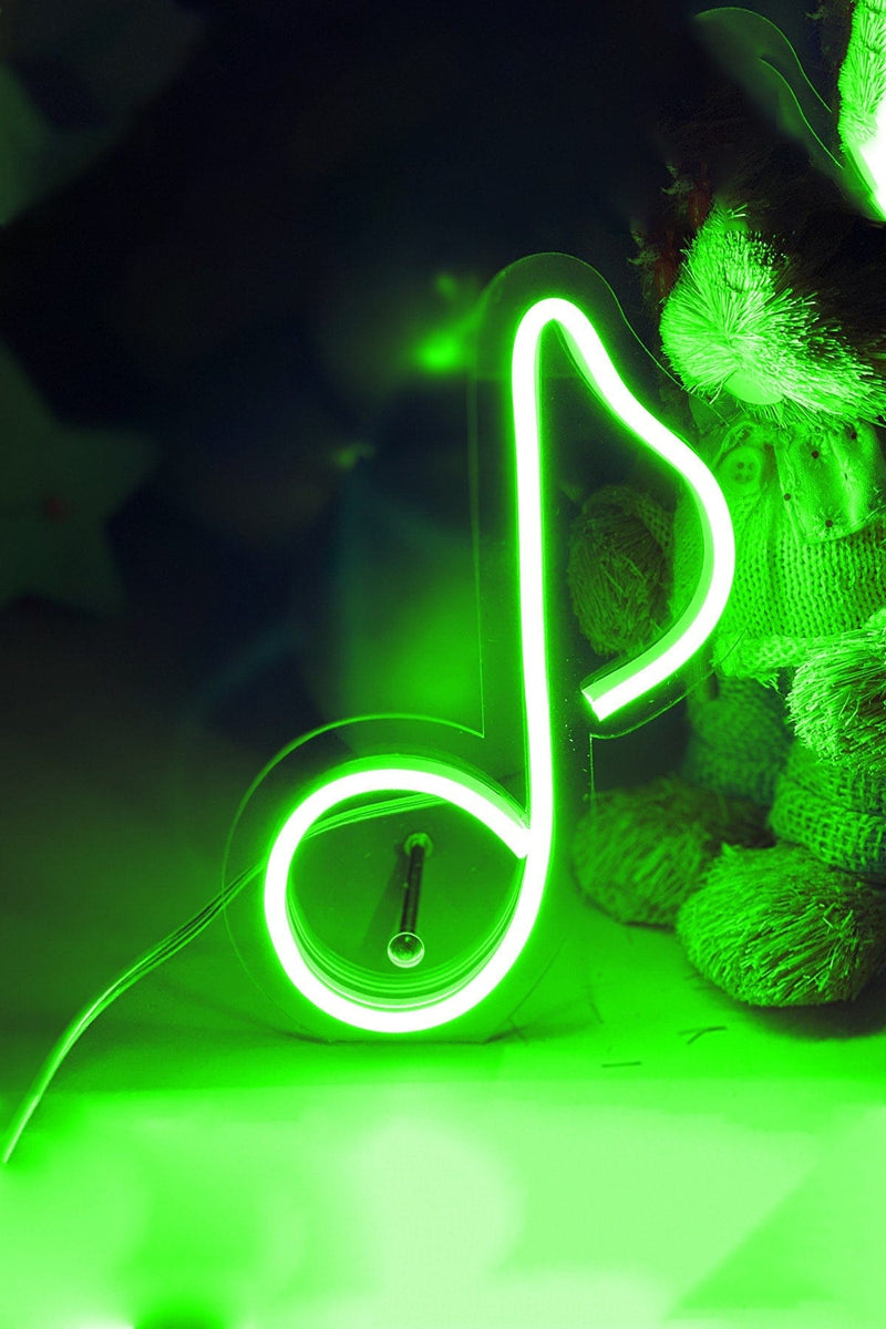 Masaüstü Müzik Notası Neon Led Işıklı Tablo Bonvagon