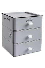 Masaüstü Organizer Çekmece – Makyaj Takı Aksesuar Düzenleyici Saklama Kutusu(üçlü) Bonvagon