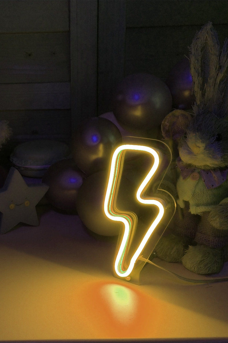 Masaüstü Şimşek Neon LED Aydınlatma Işıklı Tablo