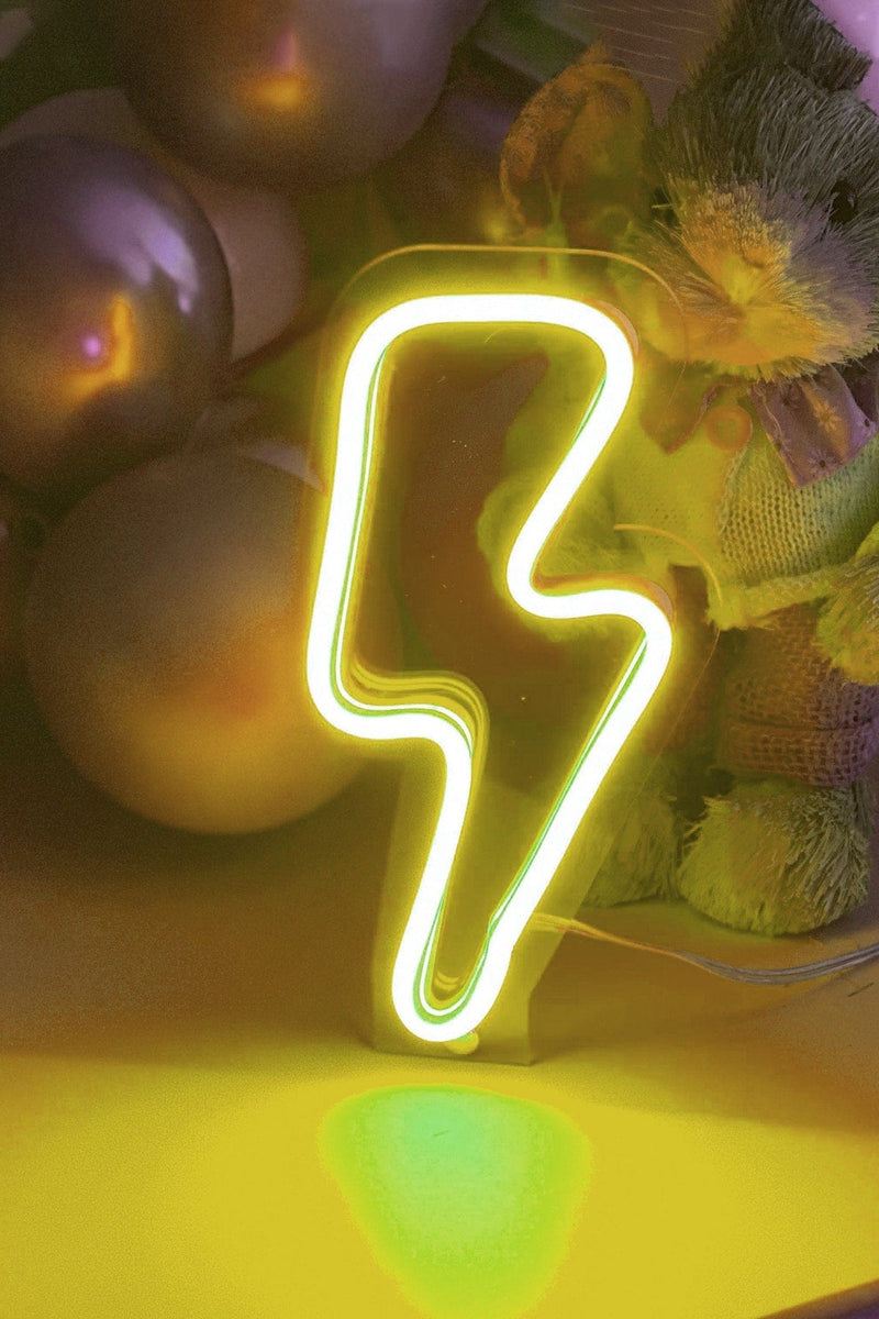 Masaüstü Şimşek Neon Led Işıklı Tablo Bonvagon