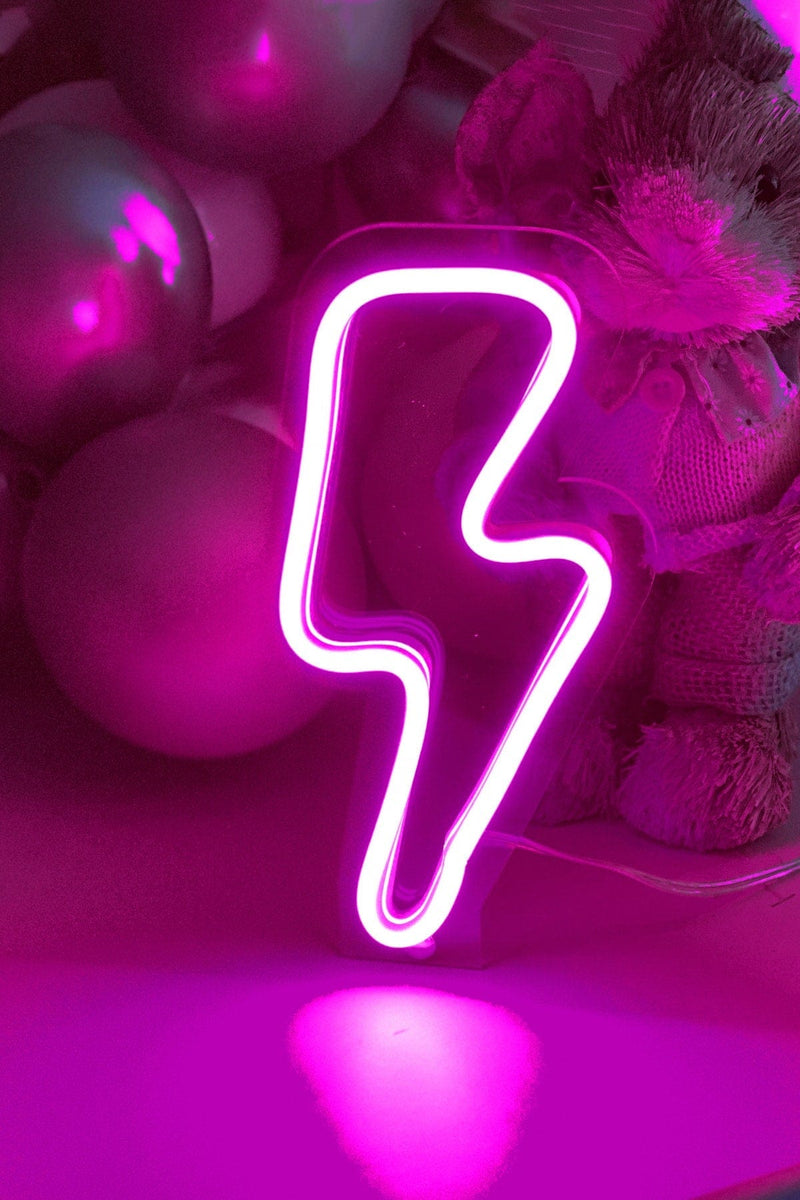 Masaüstü Şimşek Neon Led Işıklı Tablo Bonvagon