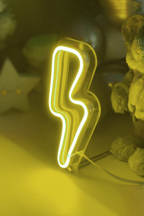 Masaüstü Şimşek Neon Led Işıklı Tablo Bonvagon