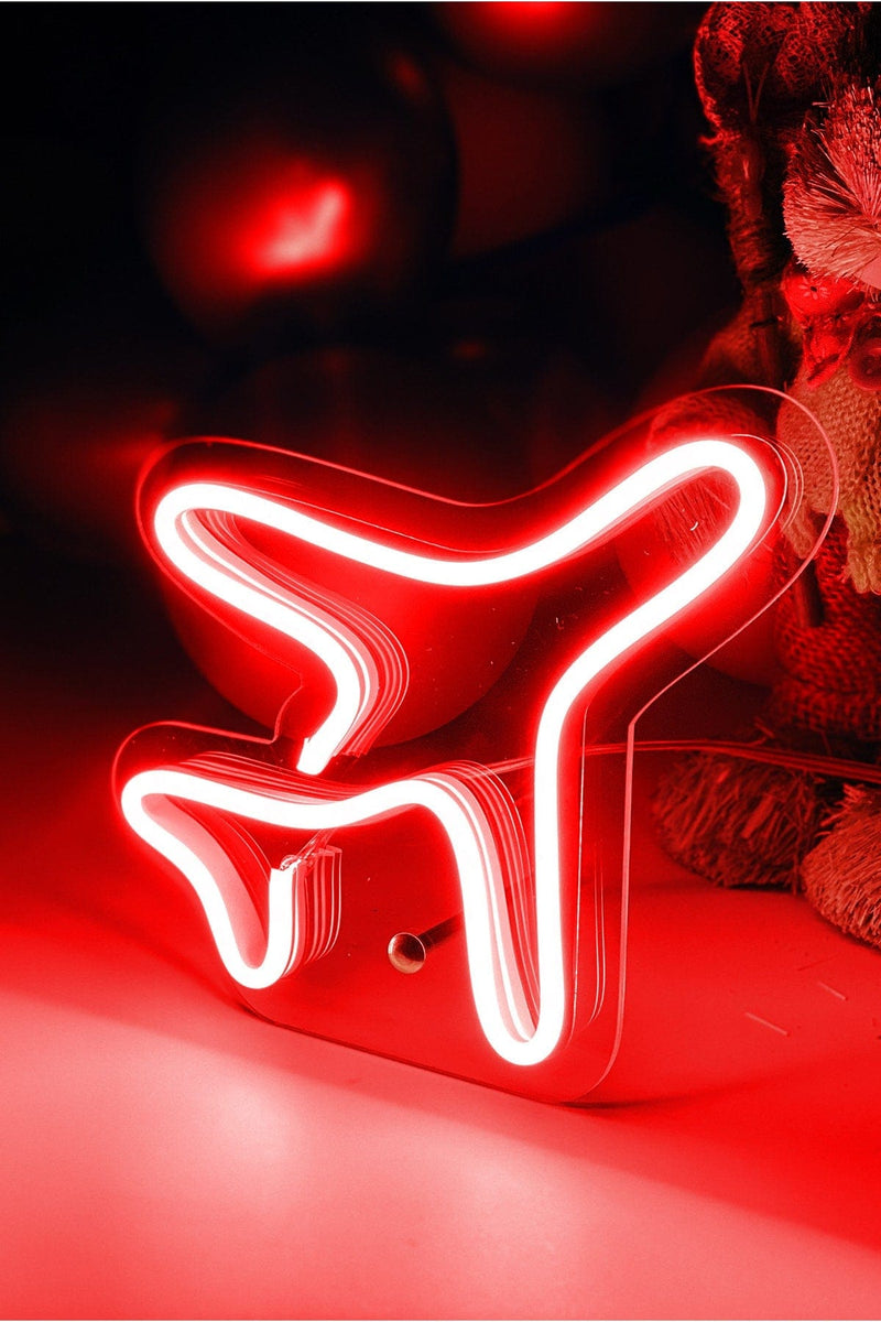 Masaüstü Uçak Neon LED Aydınlatma Işıklı Tablo