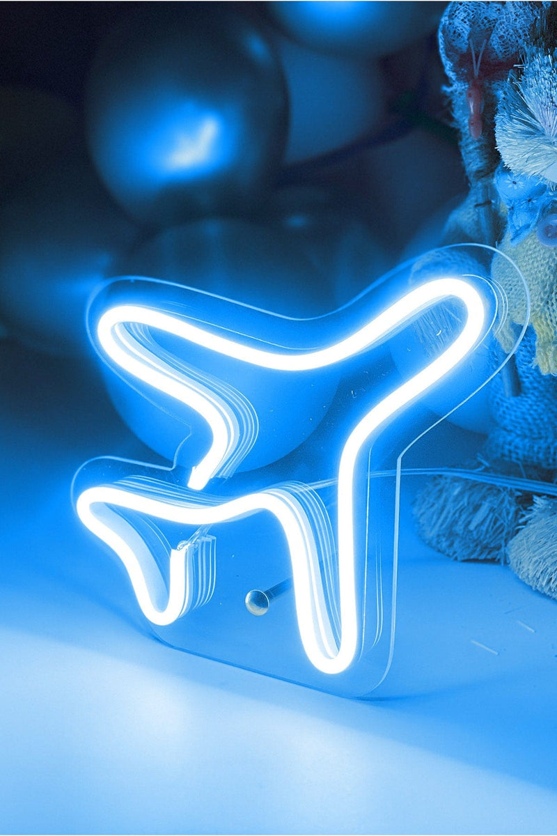 Masaüstü Uçak Neon LED Aydınlatma Işıklı Tablo