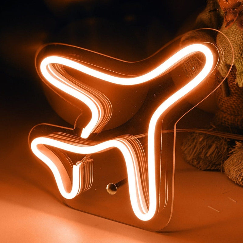 Masaüstü Uçak Neon Led Işıklı Tablo Bonvagon