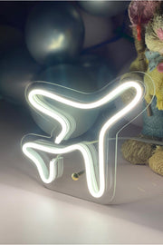 Masaüstü Uçak Neon Led Işıklı Tablo Bonvagon