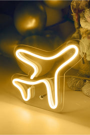 Masaüstü Uçak Neon Led Işıklı Tablo Bonvagon