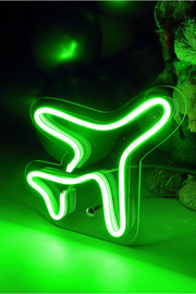 Masaüstü Uçak Neon Led Işıklı Tablo Bonvagon