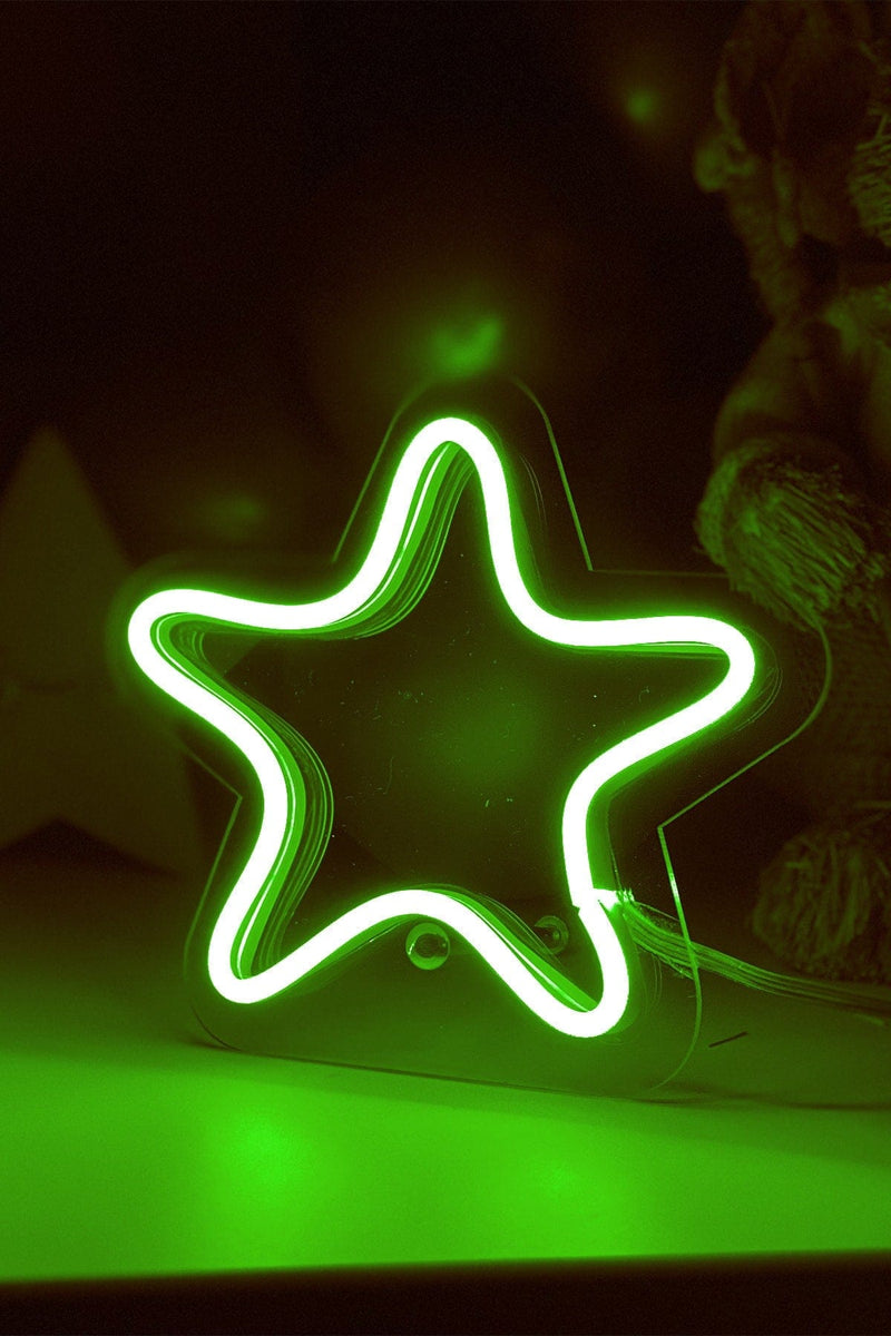 Masaüstü Yıldız Neon LED Aydınlatma Işıklı Tablo