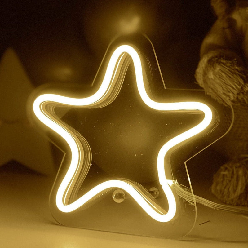 Masaüstü Yıldız Neon Led Işıklı Tablo Bonvagon