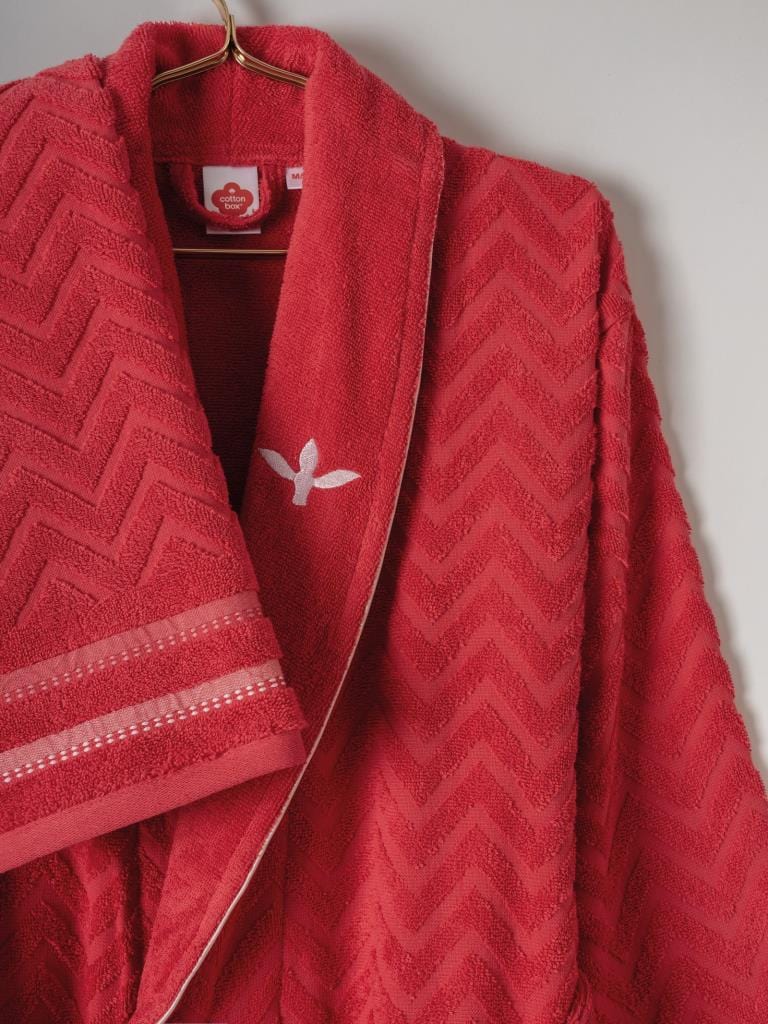 Masculine Aile Bornoz Seti Abel Kırmızı Lacivert Bonvagon