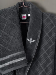 Masculine Aile Bornoz Seti Carlos Beyaz Antrasit Bonvagon