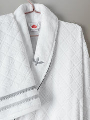 Masculine Aile Bornoz Seti Carlos Beyaz Antrasit Bonvagon