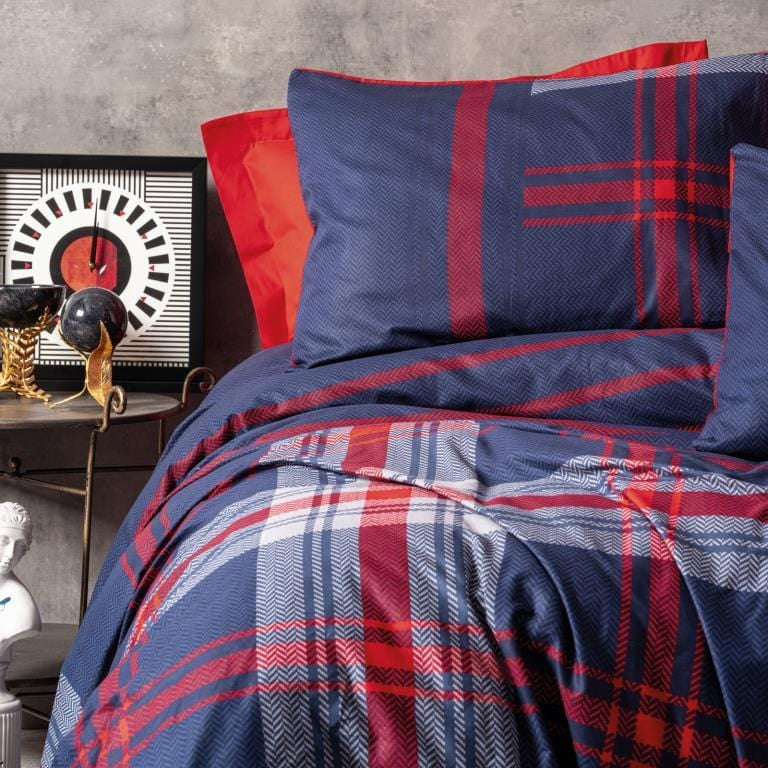 Masculine Çift Kişilik Nevresim Takımı Abel Kırmızı Bonvagon