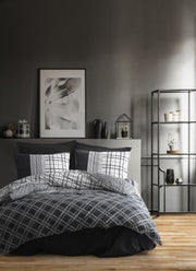 Masculine Çift Kişilik Nevresim Takımı Carlos Siyah Bonvagon