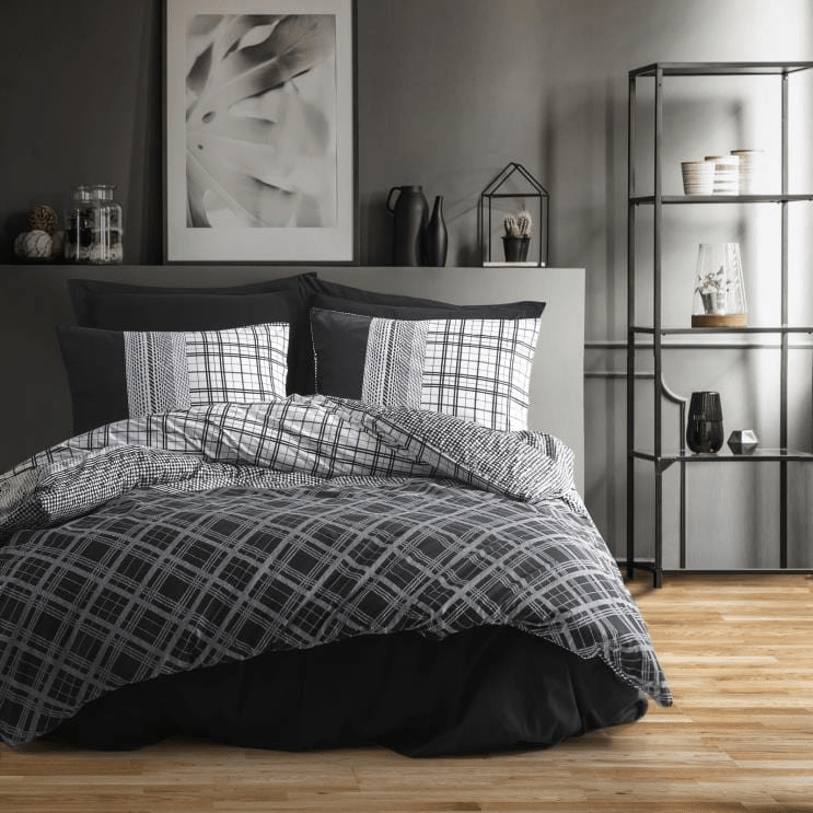 Masculine Çift Kişilik Nevresim Takımı Carlos Siyah Bonvagon