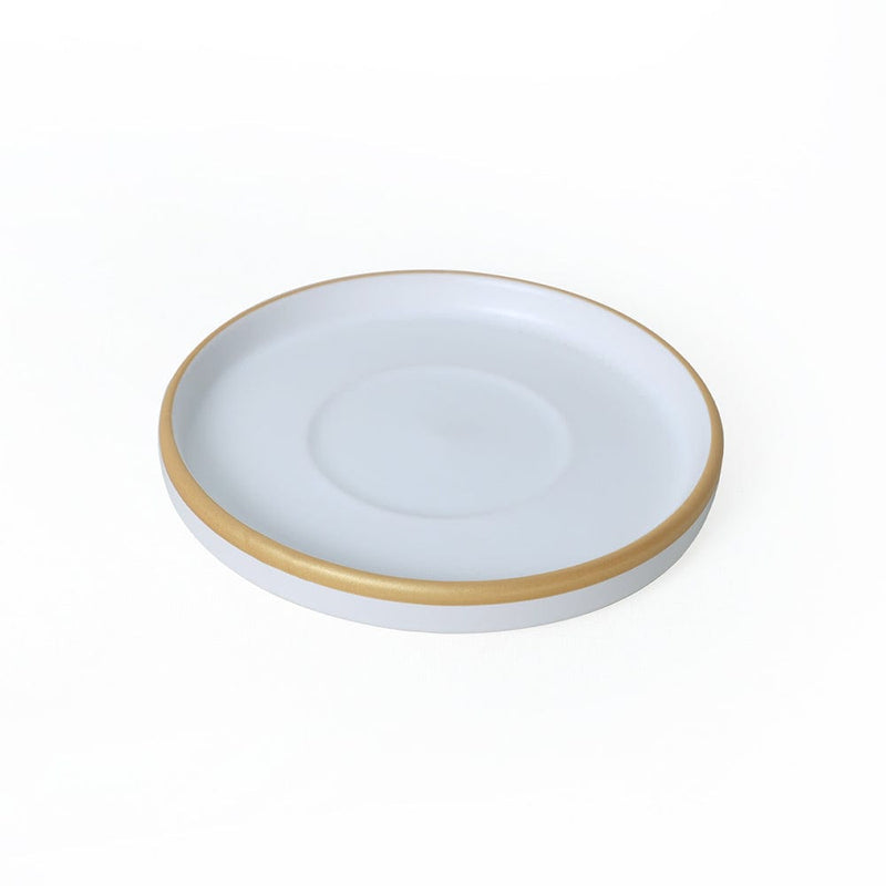 Mat Beyaz Gold Fileli Stackable Yemek / Kahvaltı Takımı 20 Parça 4 Kişilik