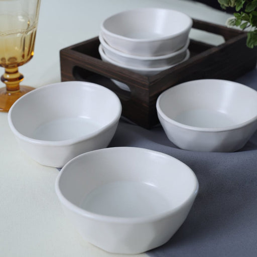 Mat Beyaz Kristal Çerezlik / Sosluk 12cm 6 Adet