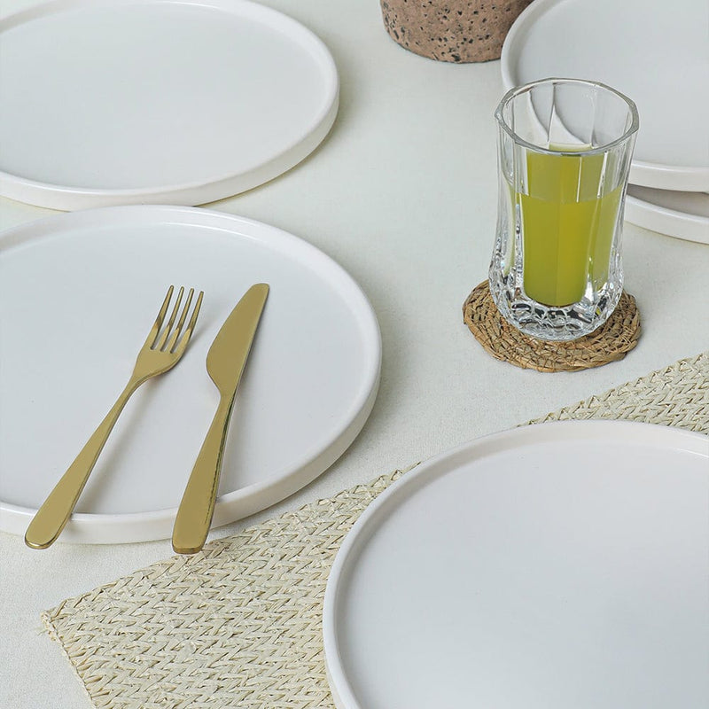 Mat Beyaz Stackable Servis Tabağı 27cm 6 Adet 022 Bonvagon