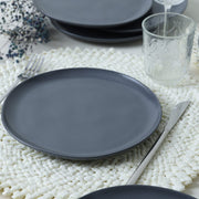 Mat Gri Sardes Pasta Tabağı 22cm 6 Adet