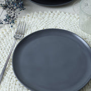 Mat Gri Sardes Pasta Tabağı 22cm 6 Adet