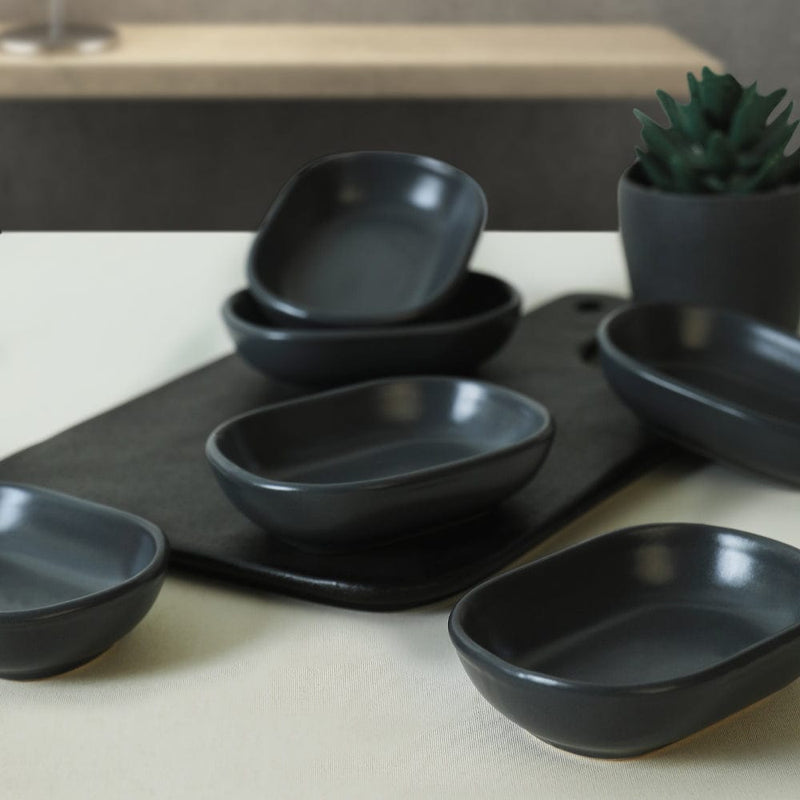 Mat Koyu Gri Noyan Çerezlik 11cm 6 Adet Bonvagon