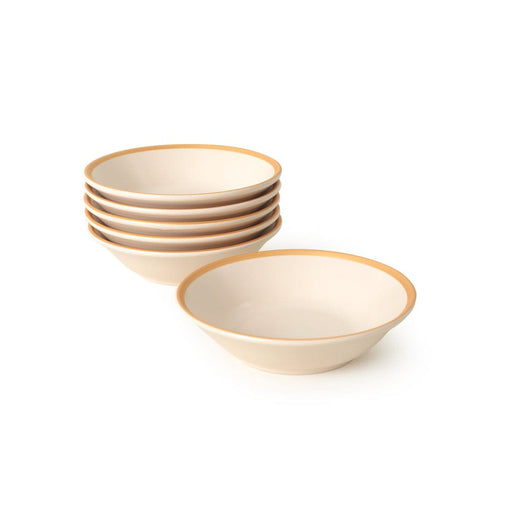 Mat Krem Gold File Hitit Yemek Tabağı 18cm 6 Adet - 950 Bonvagon