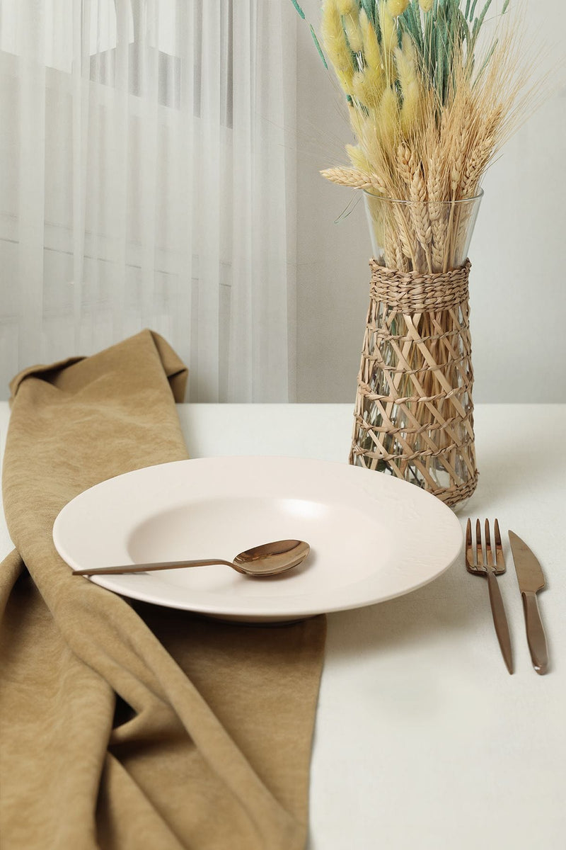 Mat Krem İyonya Makarna Tabağı 28 Cm 950 Bonvagon