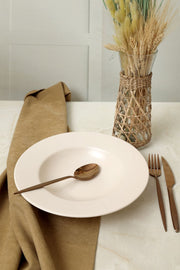 Mat Krem İyonya Makarna Tabağı 28 Cm 950 Bonvagon