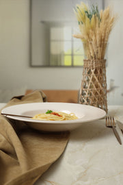 Mat Krem İyonya Makarna Tabağı 28 Cm 950 Bonvagon