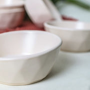 Mat Krem Kristal Çerezlik / Sosluk 12cm 6 Adet Bonvagon