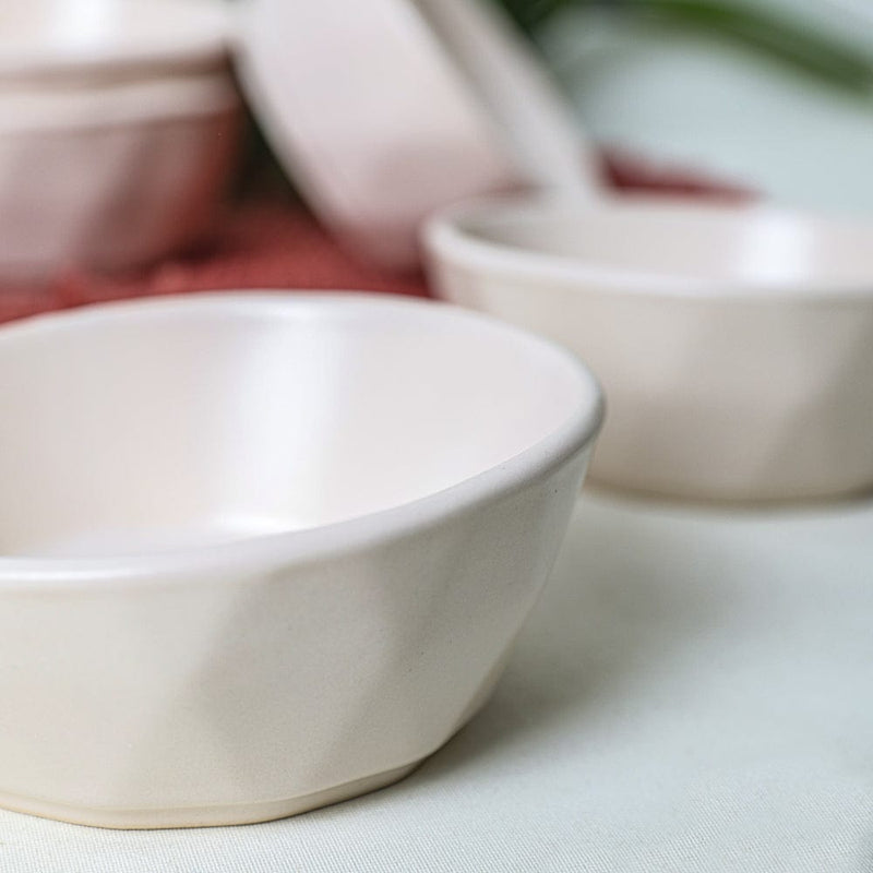 Mat Krem Kristal Çerezlik / Sosluk 12cm 6 Adet Bonvagon